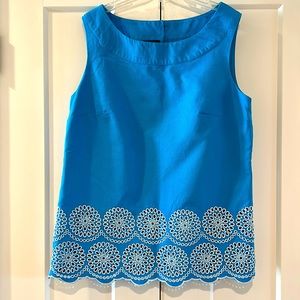 Talbots turquoise sleeveless top size 2